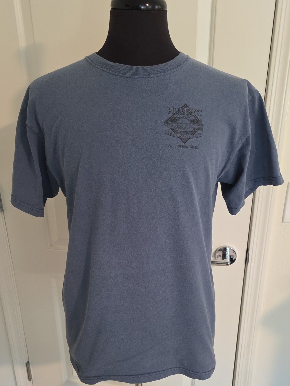 Humpy's Alehouse Men's Slate Blue Short-Sleeve Logo Tee